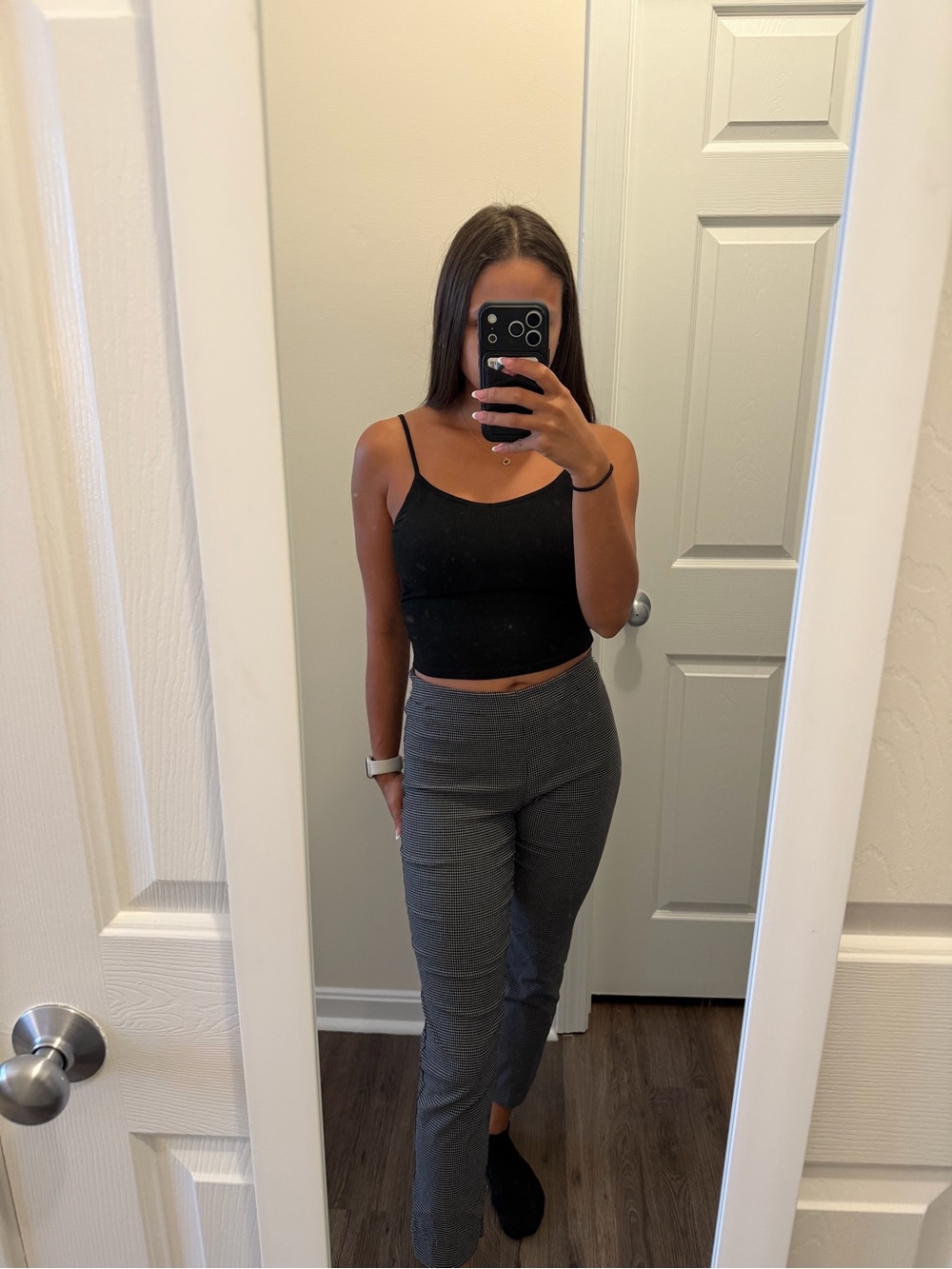 High-Rise Grey Dress Pants